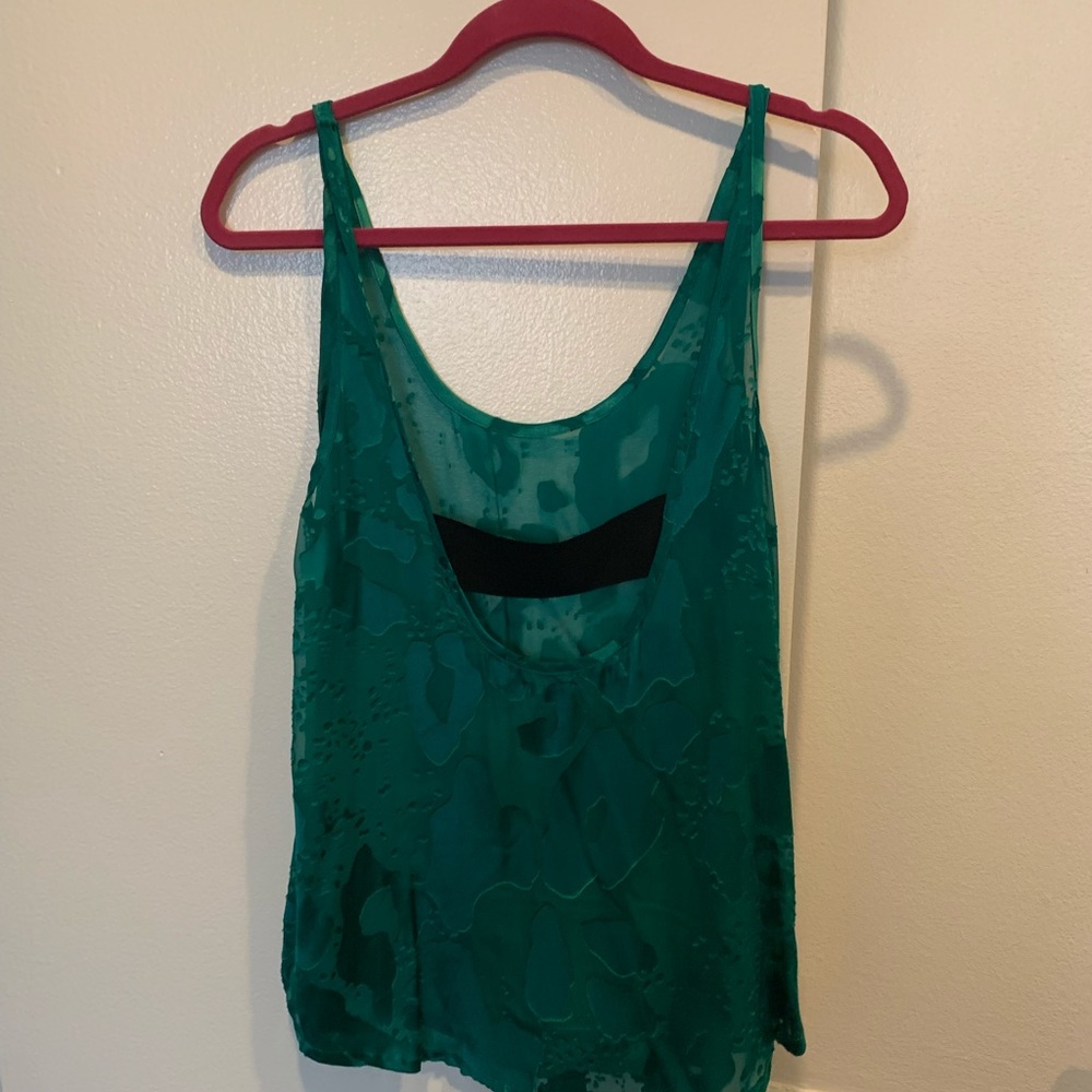 Beautiful silk green tank top cami